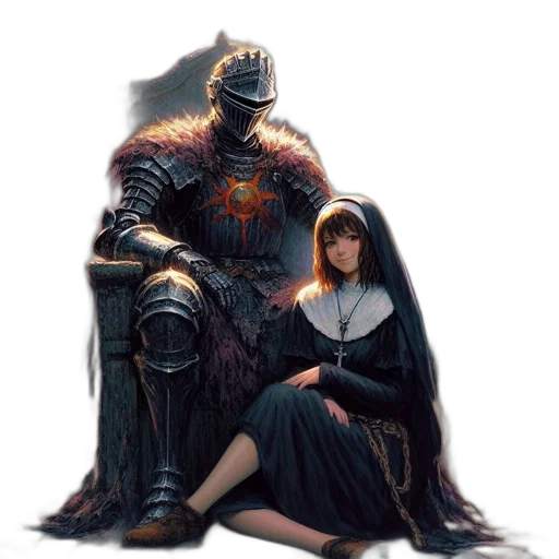 dress, sword, dragon, mask transparent PNG cut-out
