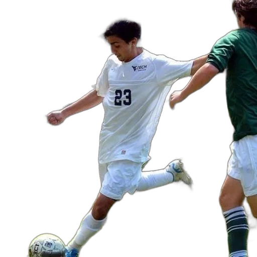 soccer, player, white, jersey transparent PNG cut-out