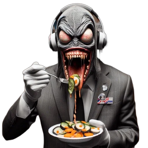 food, mask, creature, robot transparent PNG cut-out