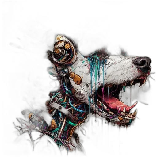 animal, creature, robot, face transparent PNG cut-out