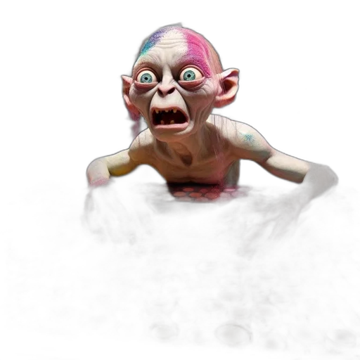 creature, mask, face, staff transparent PNG cut-out