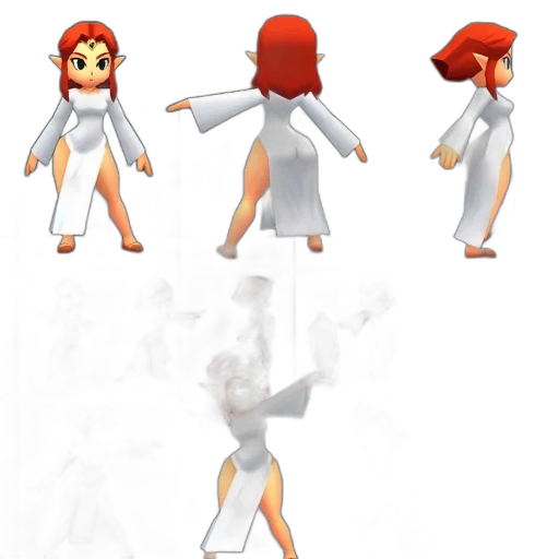 dress, staff, concept art, 3d render transparent PNG cut-out