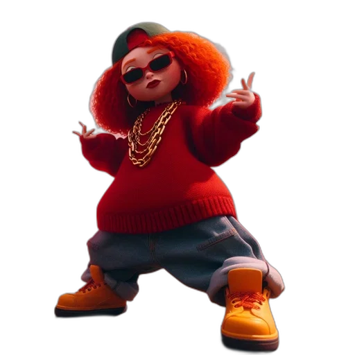 jacket, animal, hat, 3d render transparent PNG cut-out