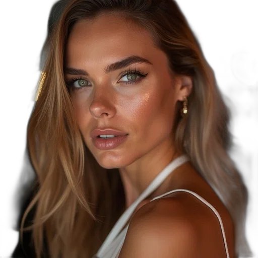 face, hair, jewelry, dress transparent PNG cut-out