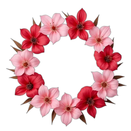 flower, jewelry, crown, red transparent PNG cut-out