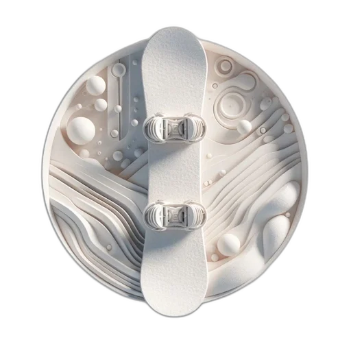 jewelry, isolated, snowboard, positioned transparent PNG cut-out