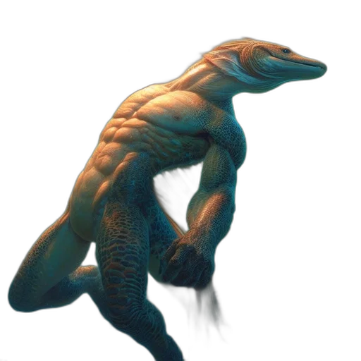 creature, animal, dragon, staff transparent PNG cut-out