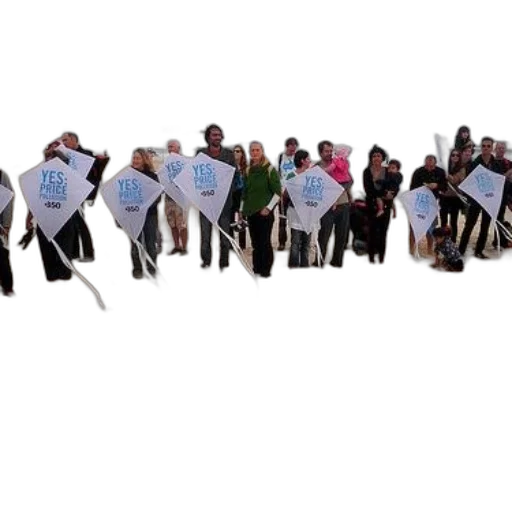 staff, umbrella, group, people transparent PNG cut-out