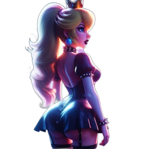 dress, staff, crown, robot transparent PNG cut-out