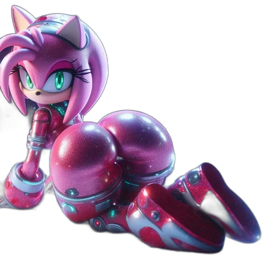 robot, 3d render, concept art, vaporwave transparent PNG cut-out