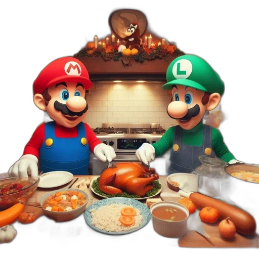 food, 3d render, concept art, mario transparent PNG cut-out