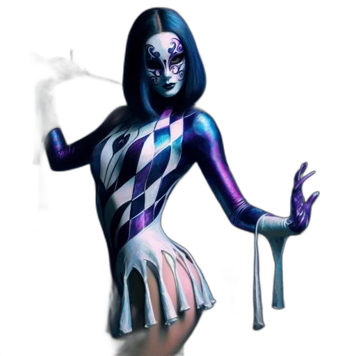 dress, robot, staff, creature transparent PNG cut-out