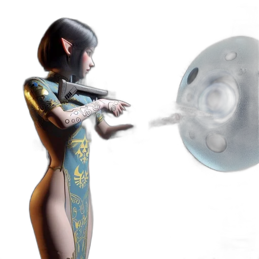 robot, weapon, sword, staff transparent PNG cut-out