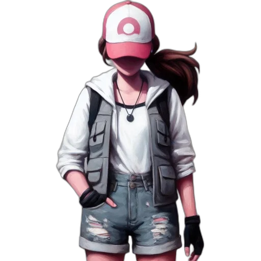 jacket, hat, dress, staff transparent PNG cut-out