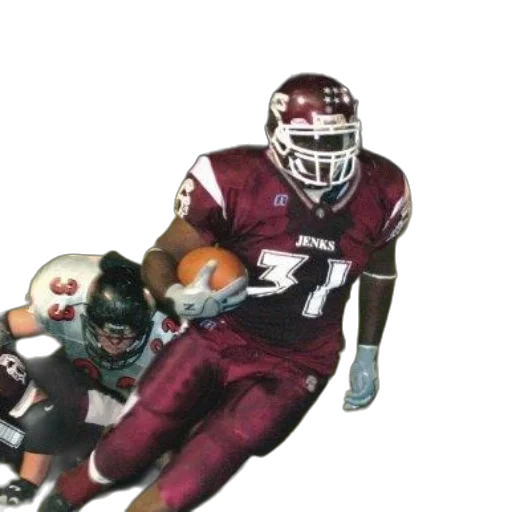 football, player, maroon, uniform transparent PNG cut-out