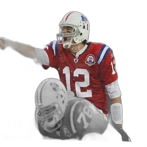 football, player, red, jersey transparent PNG cut-out