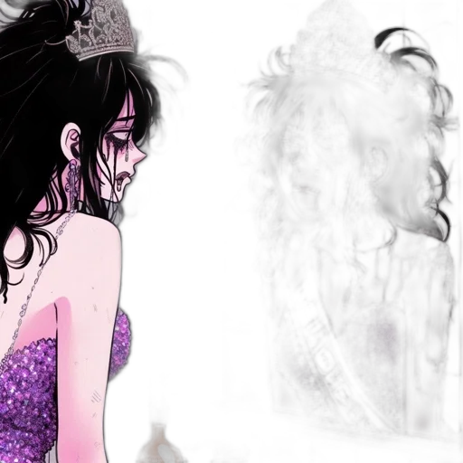 dress, fantasy art, concept art, comic book art transparent PNG cut-out