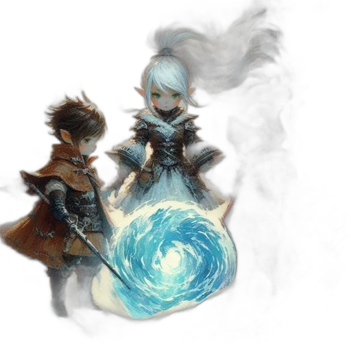 staff, sword, dragon, concept art transparent PNG cut-out