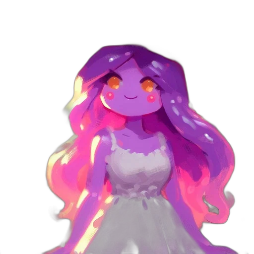 dress, crown, staff, hair transparent PNG cut-out
