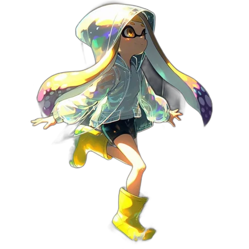 dress, jacket, mask, hair transparent PNG cut-out