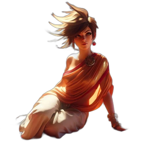 dress, hair, creature, face transparent PNG cut-out