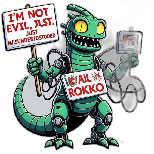 robot, creature, dragon, pixel art transparent PNG cut-out