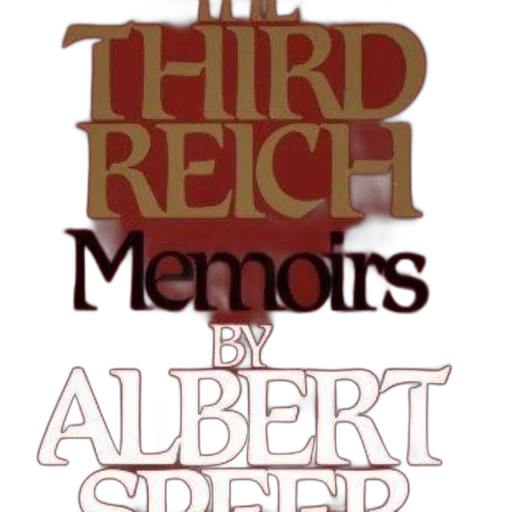 cover, third, reich, memoirs transparent PNG cut-out