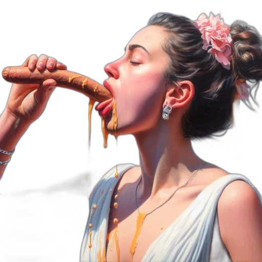 food, photorealistic, oil painting, fantasy art transparent PNG cut-out