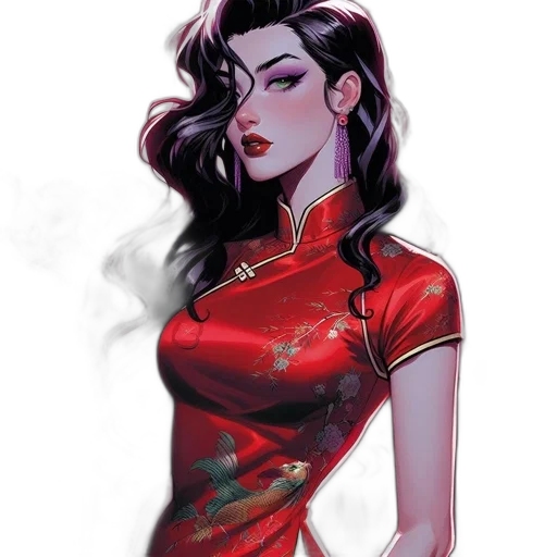 dress, comic book art, fantasy art, concept art transparent PNG cut-out