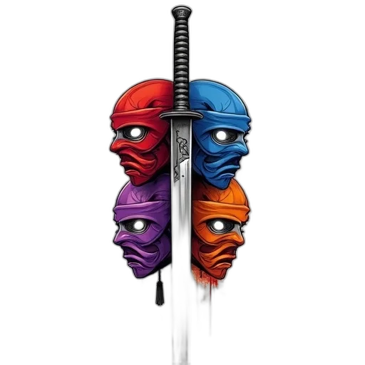 sword, weapon, mask, staff transparent PNG cut-out