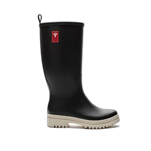 shoes, black, rubber, rain transparent PNG cut-out