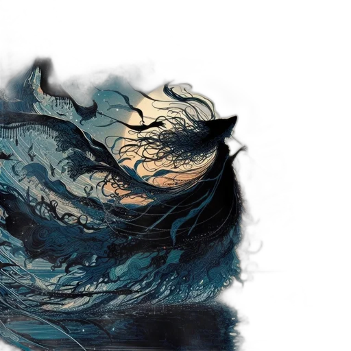 dragon, hair, mask, creature transparent PNG cut-out