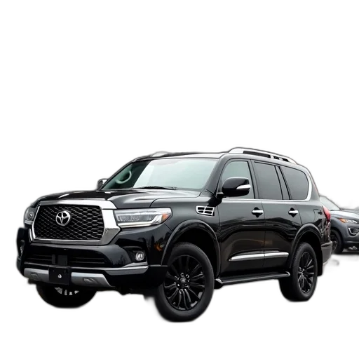 car, black, suv, parked transparent PNG cut-out