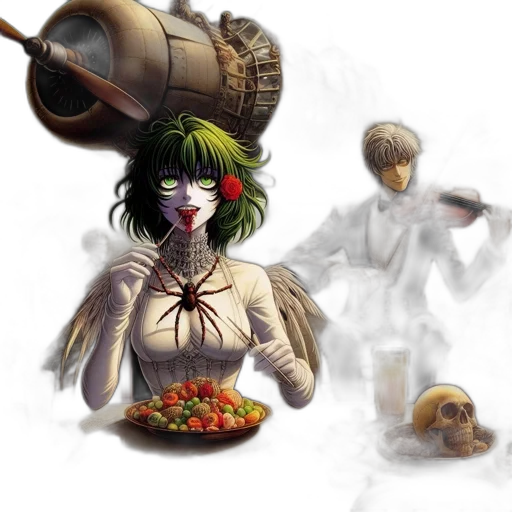 food, mask, concept art, fantasy art transparent PNG cut-out