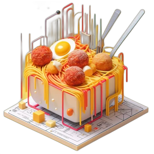 food, robot, weapon, 3d render transparent PNG cut-out