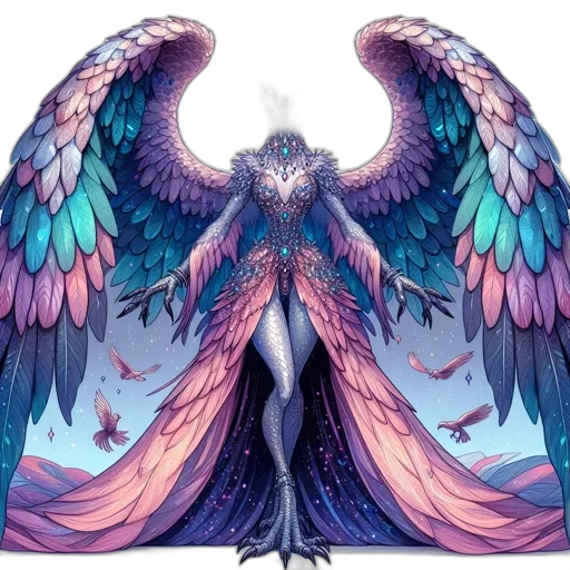 dragon, creature, dress, fantasy art transparent PNG cut-out