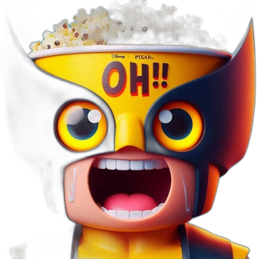 crown, robot, 3d render, comic book art transparent PNG cut-out