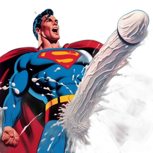 comic book art, concept art, superman, stands transparent PNG cut-out