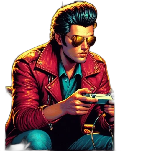 jacket, pixel art, concept art, cyberpunk transparent PNG cut-out