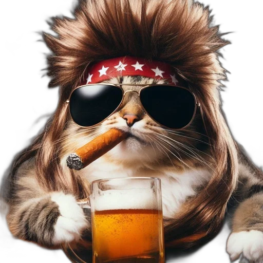 animal, hat, photorealistic, amusing transparent PNG cut-out