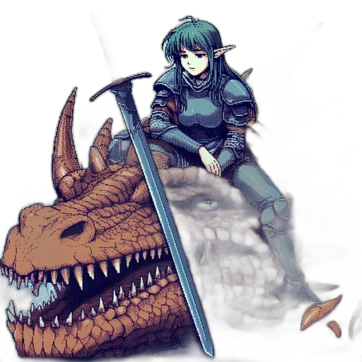 dragon, sword, weapon, creature transparent PNG cut-out