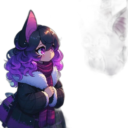 jacket, staff, creature, mask transparent PNG cut-out