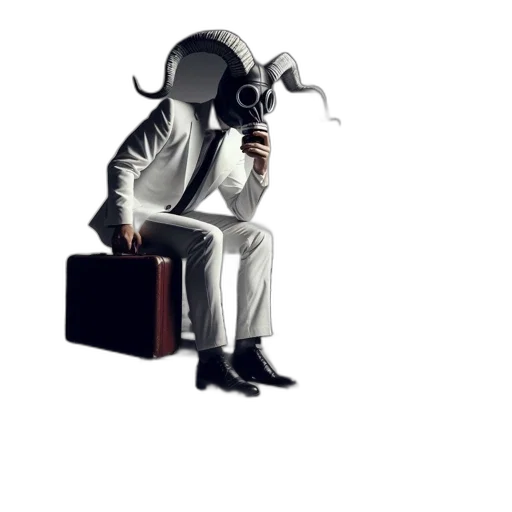 mask, robot, jacket, creature transparent PNG cut-out