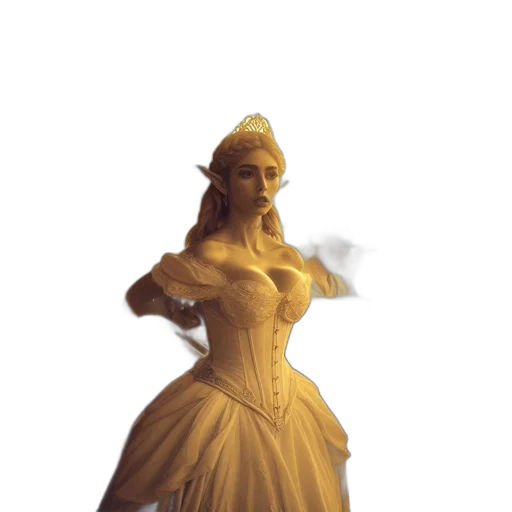 dress, crown, staff, hat transparent PNG cut-out