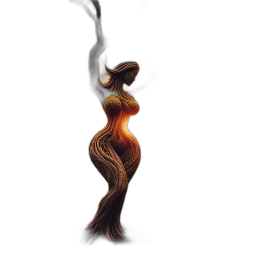 hair, staff, dress, crown transparent PNG cut-out