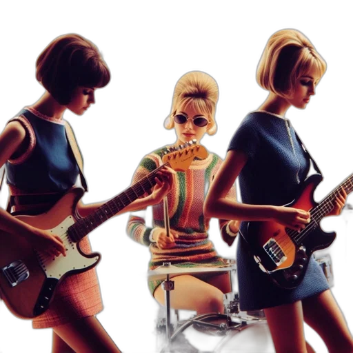 three, women, 60s, attire transparent PNG cut-out