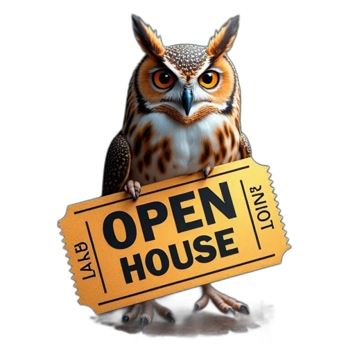 open, house, party, ticket transparent PNG cut-out