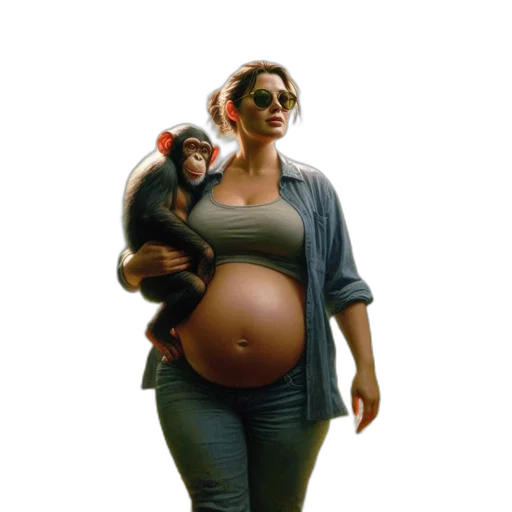 concept art, photorealistic, 3d render, woman transparent PNG cut-out