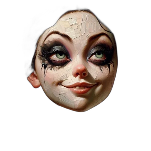 face, mask, creature, crown transparent PNG cut-out