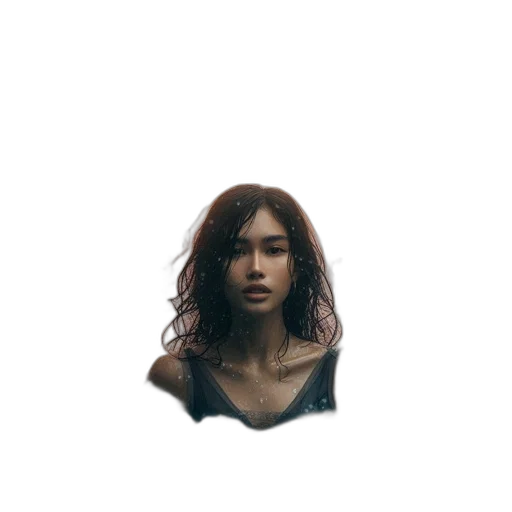 face, hair, mask, creature transparent PNG cut-out